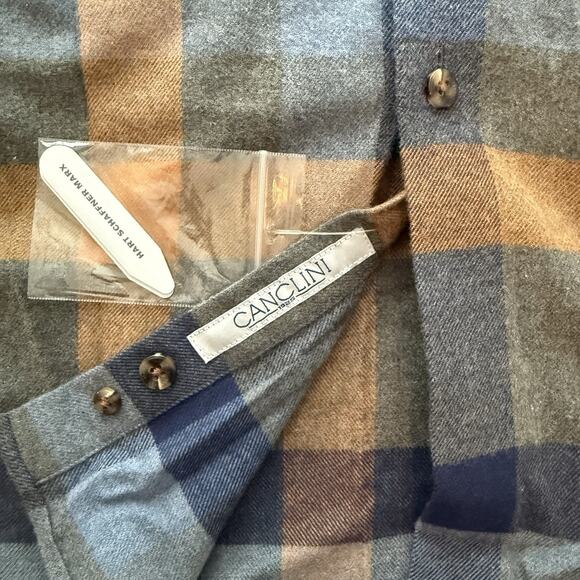 Hart Schaffner Marx Long Sleeve Plaid Sport Shirt XXL $150 Retail - Picture 5 of 9